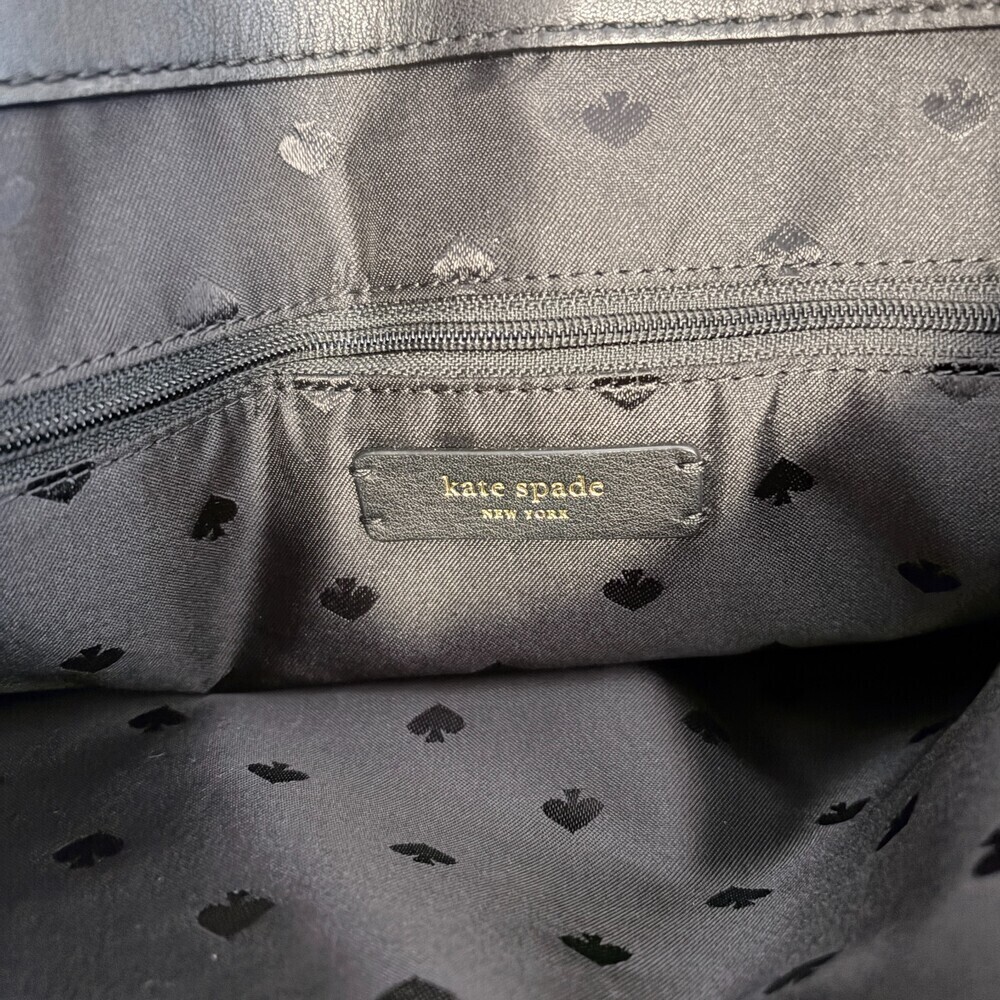 Kate Spade Briar Lane Quilted Willis Tote Bag Black Silver Handwear Chic Luxury - Picture 7 of 16